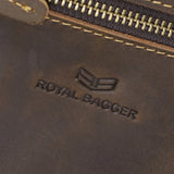 Royal Bager Vintage Backpacks for Men, Genuine Leather Outdoor Travel Shoulder Bag, Large Capacity Casual Daypack 1886